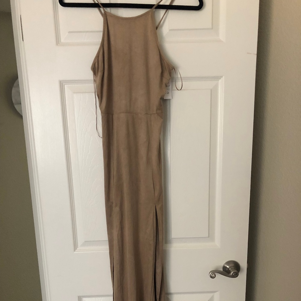 Brown Suede Dress